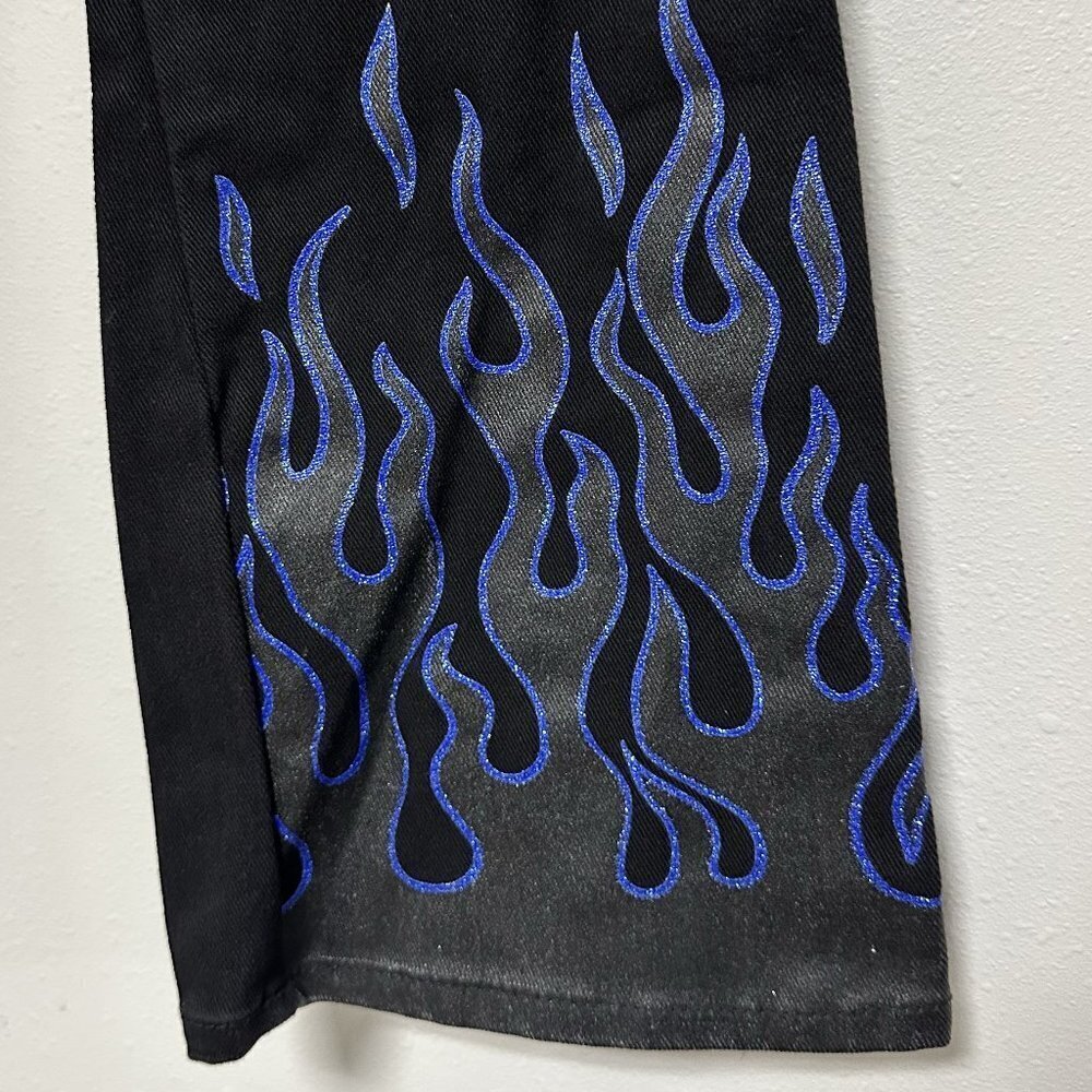 *RARE* VTG 90s Flame Jeans - Picture 5 of 11